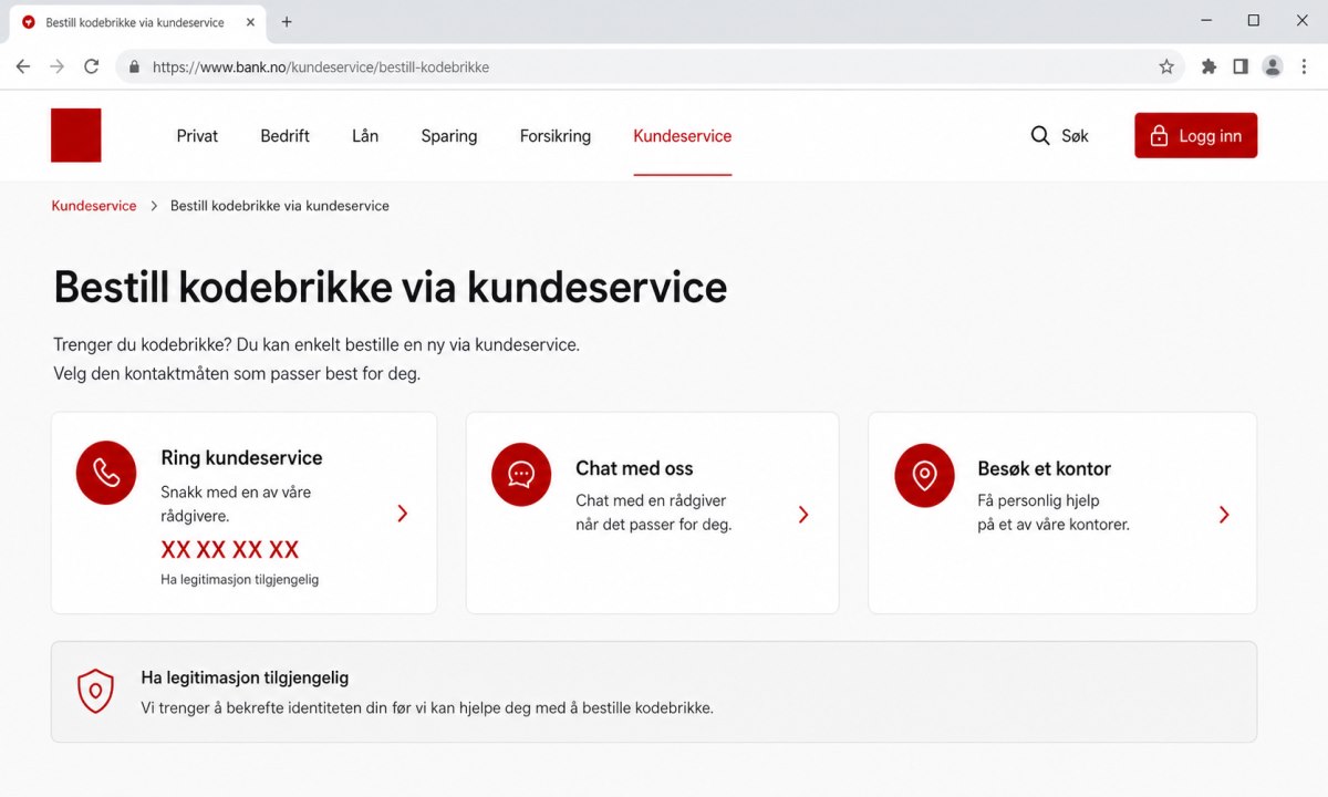 SpareBank 1 kundeservice telefonnummer og alternativer for bestilling