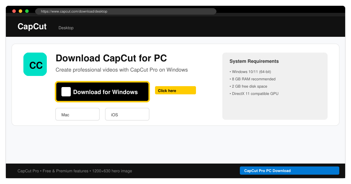 CapCut pro PC download