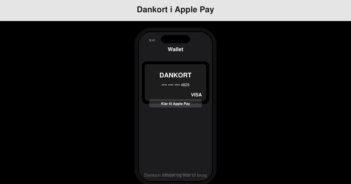 Dankort i apple pay