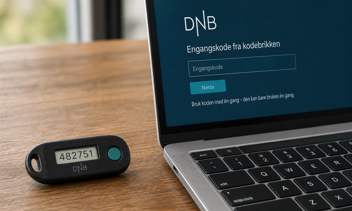 Generer kode på kodebrikken for DNB innlogging