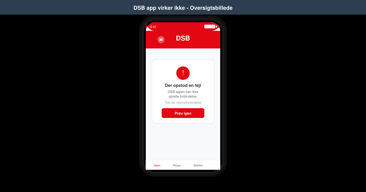 Dsb app virker ikke