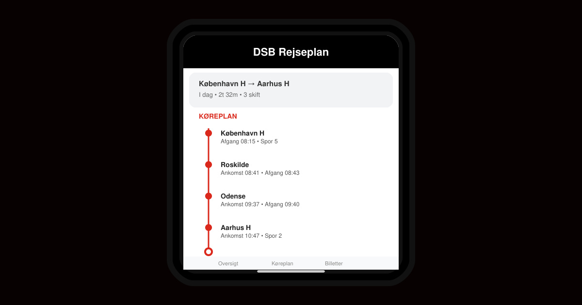DSB rejseplan og togkøreplan – find din rejse hurtigt og nemt
