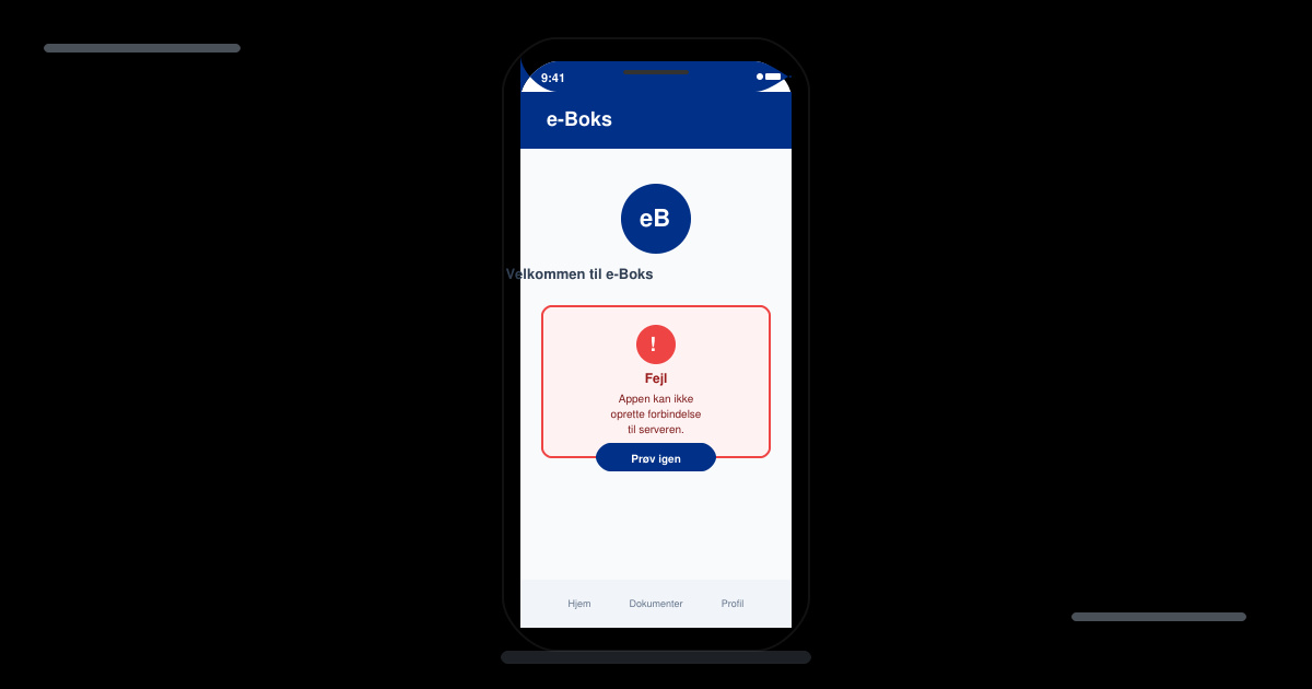 E boks app virker ikke