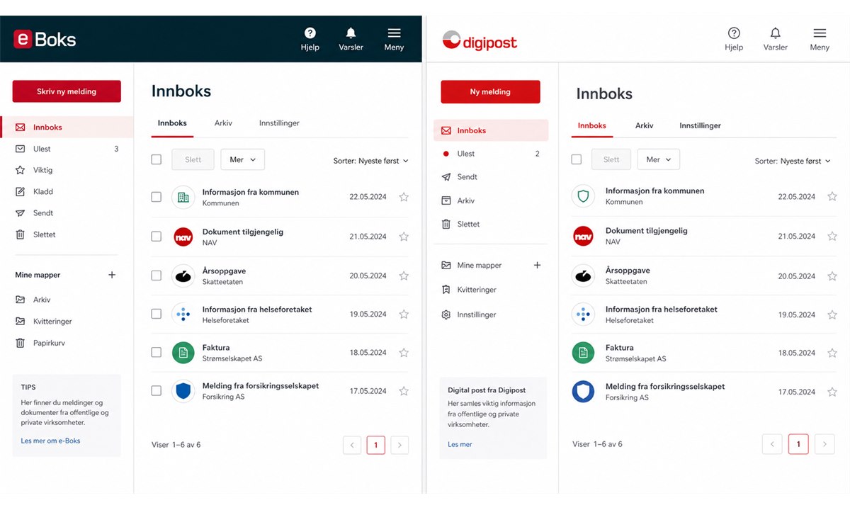 E boks eller digipost