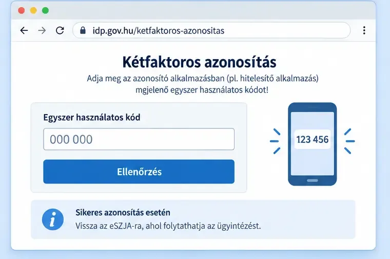 eSZJA belépés Ügyfélkapu+-szal: lépésről lépésre