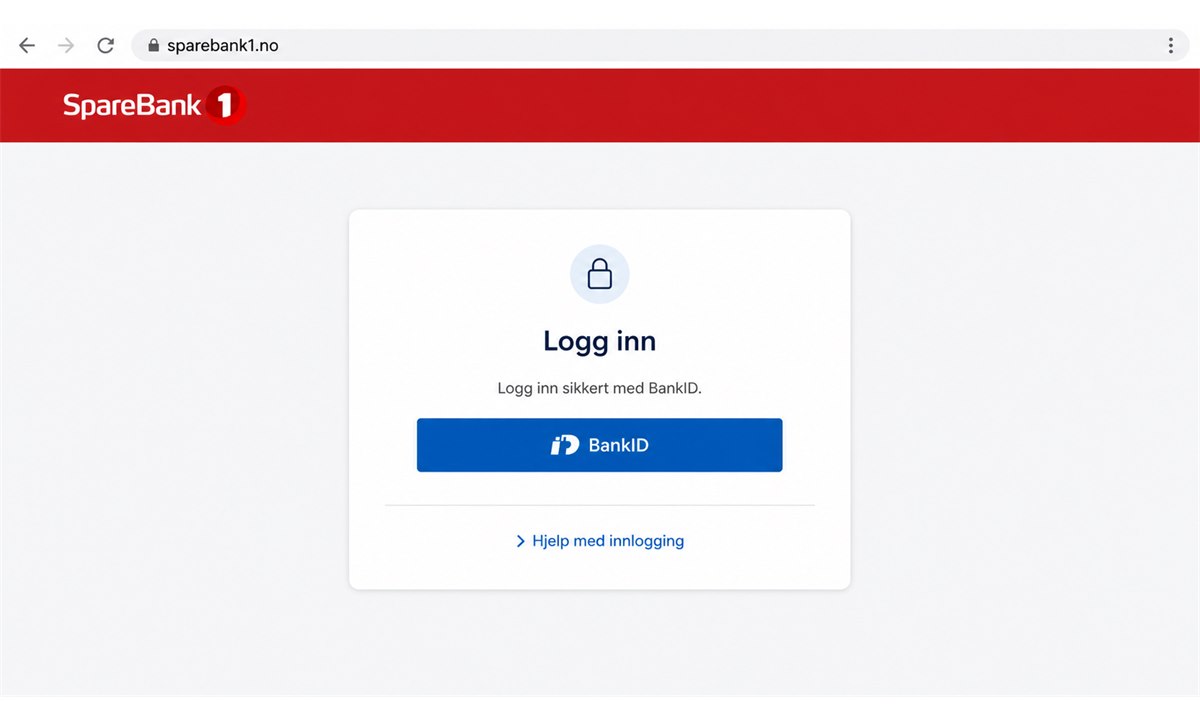 Logge inn på SpareBank 1 nettbank for å fornye BankID