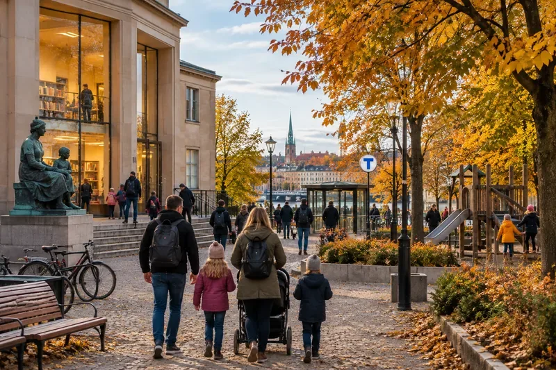 Gratis med barn i Stockholm i oktober 2026: bibliotek, film, museum, parklek och höstlov