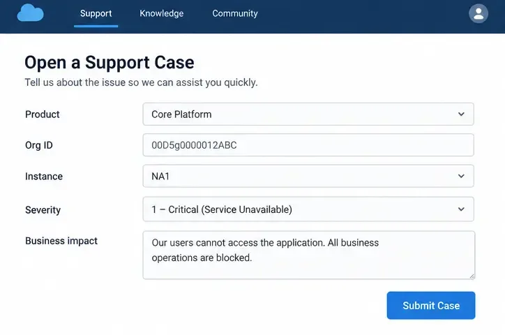 How to Contact Salesforce Support During a Major System Failure