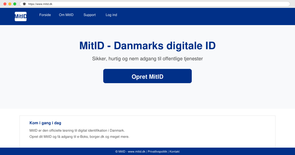 Https www MitID dk