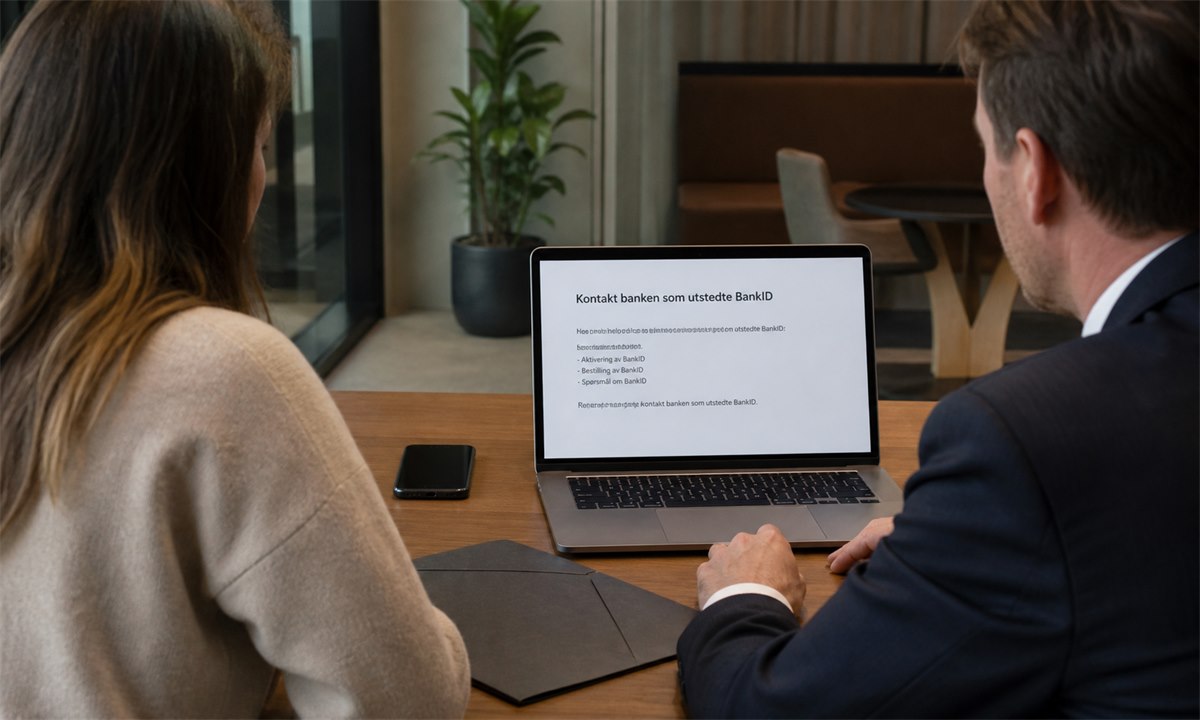 Ta kontakt med banken for å aktivere Bank ID