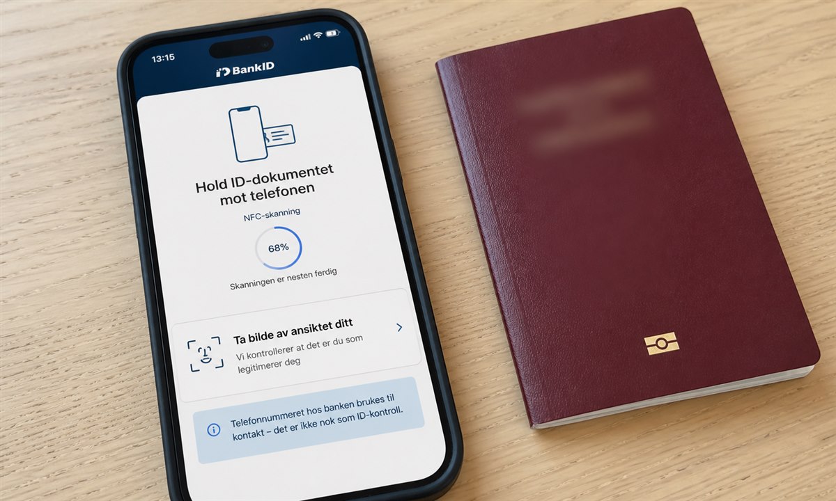 Oppgi mobilnummer for å aktivere bank ID på mobil