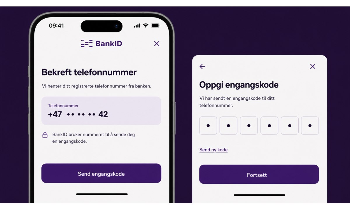 Skriv inn mobilnummer for BankID aktivering