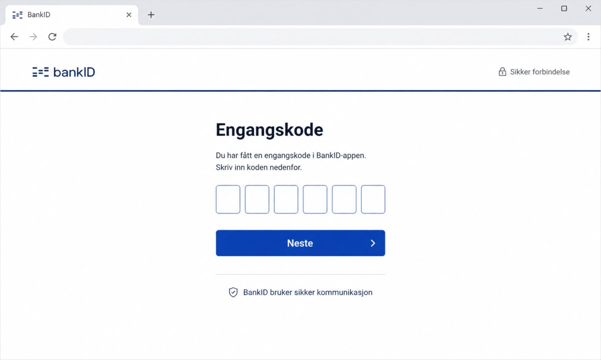 Hvordan få engangskode BankID