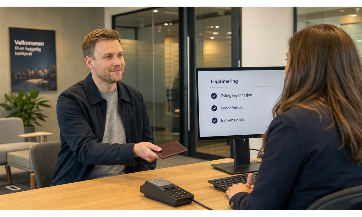 Motta innloggingsinformasjon fra banken for BankID-oppsett