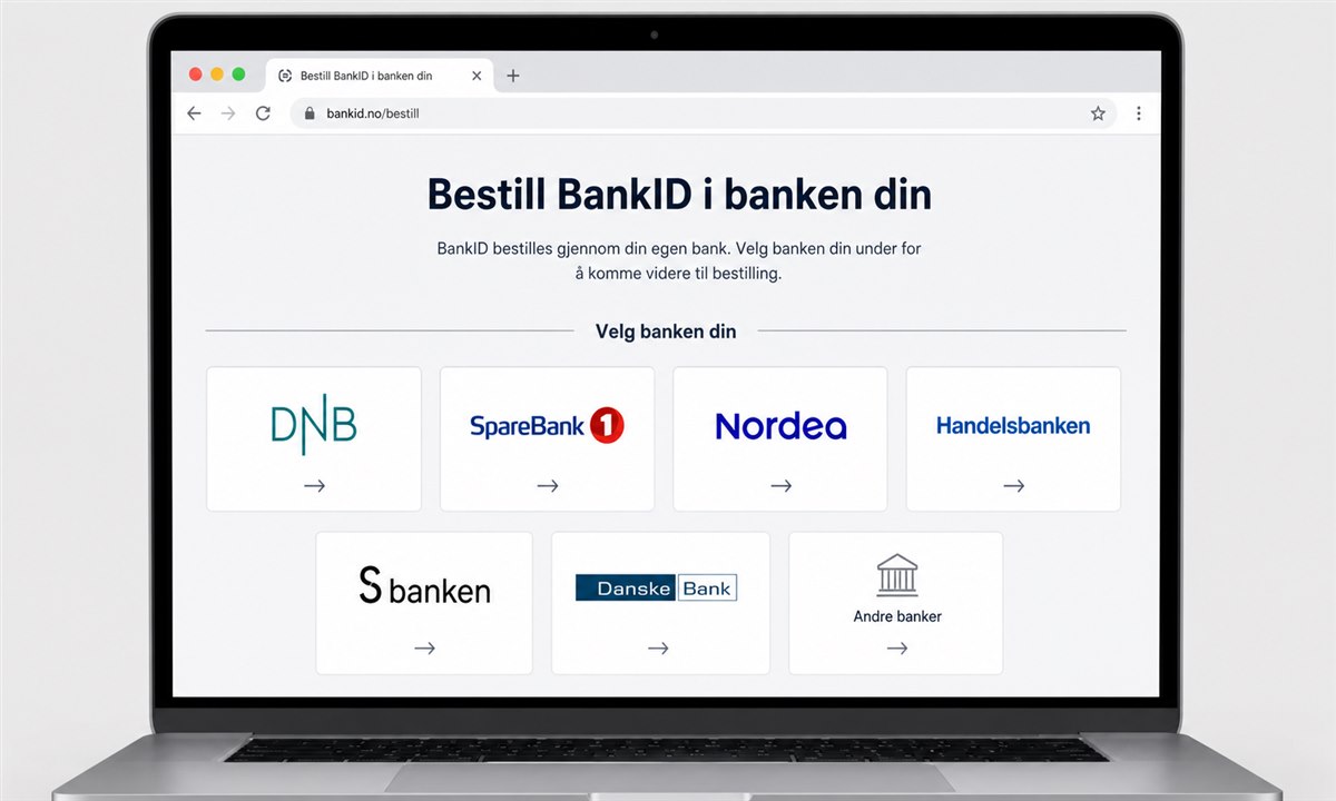 Oversikt over norske banker der man kan bestille BankID