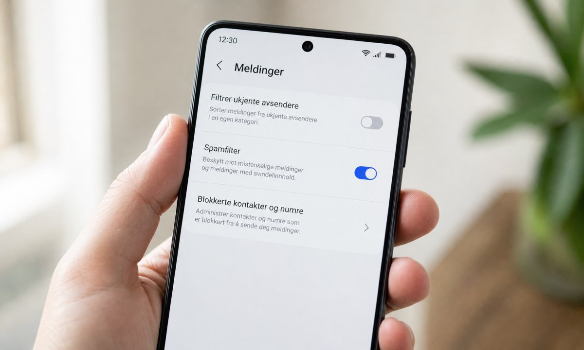 Telefonens SMS-innstillinger og spam filter