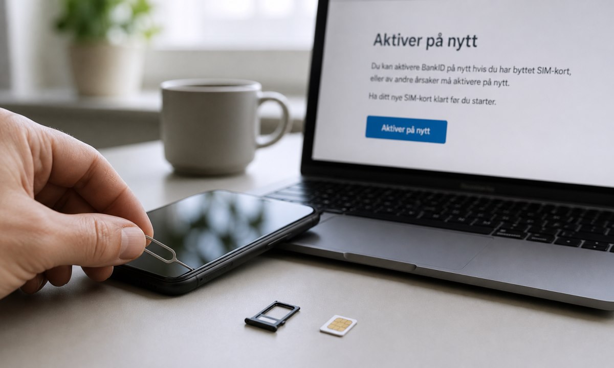 SIM-kortbytte og reaktivering av bank ID på mobil