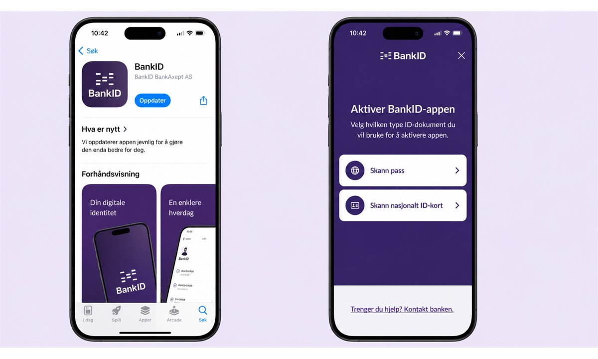BankID-appen nedlasting og aktivering på smarttelefon