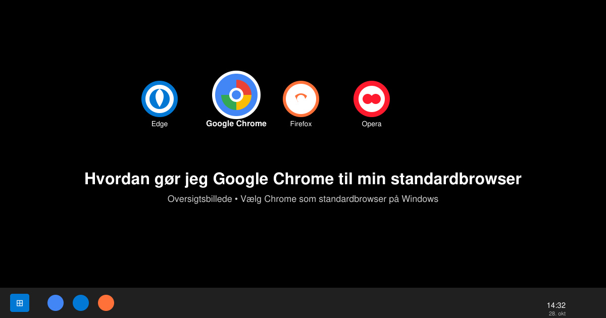 Hvordan gør jeg Google Chrome til min standardbrowser