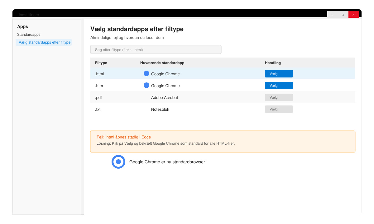 Skift standardbrowser på Mac i systemindstillinger