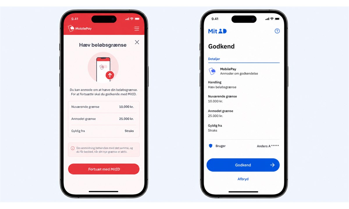 MitID verificering i MobilePay for at hæve beløbsgrænsen