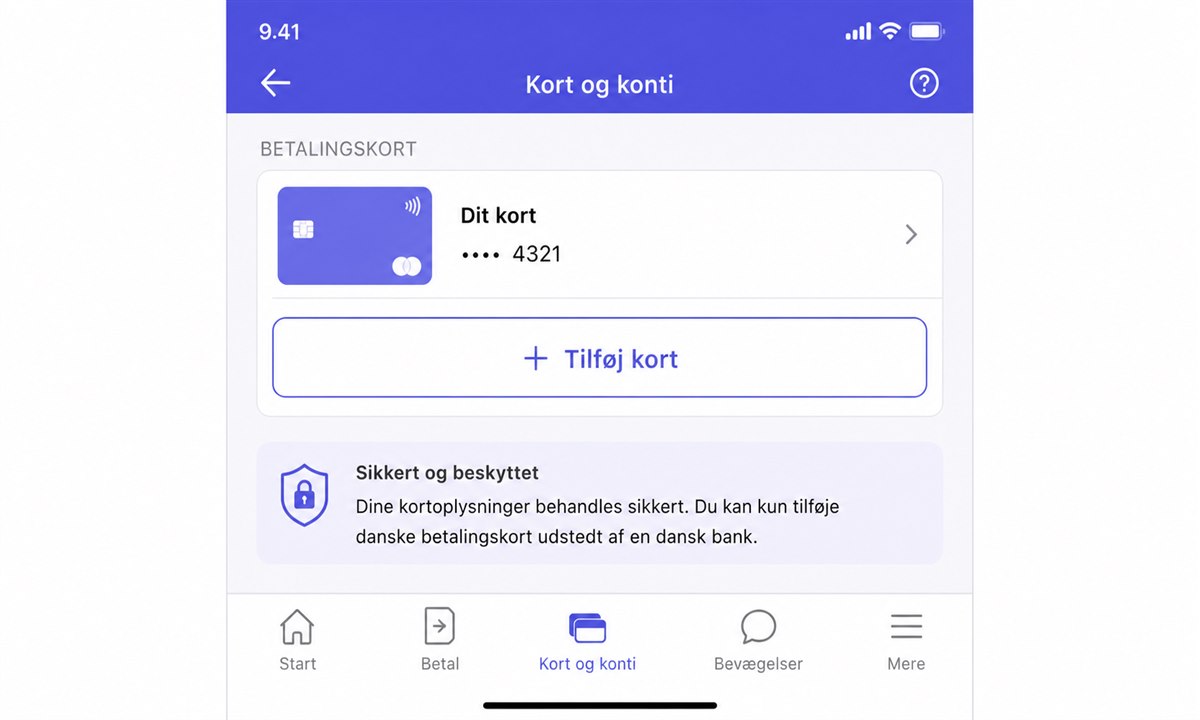 Tilknyt betalingskort til MobilePay for at øge grænse