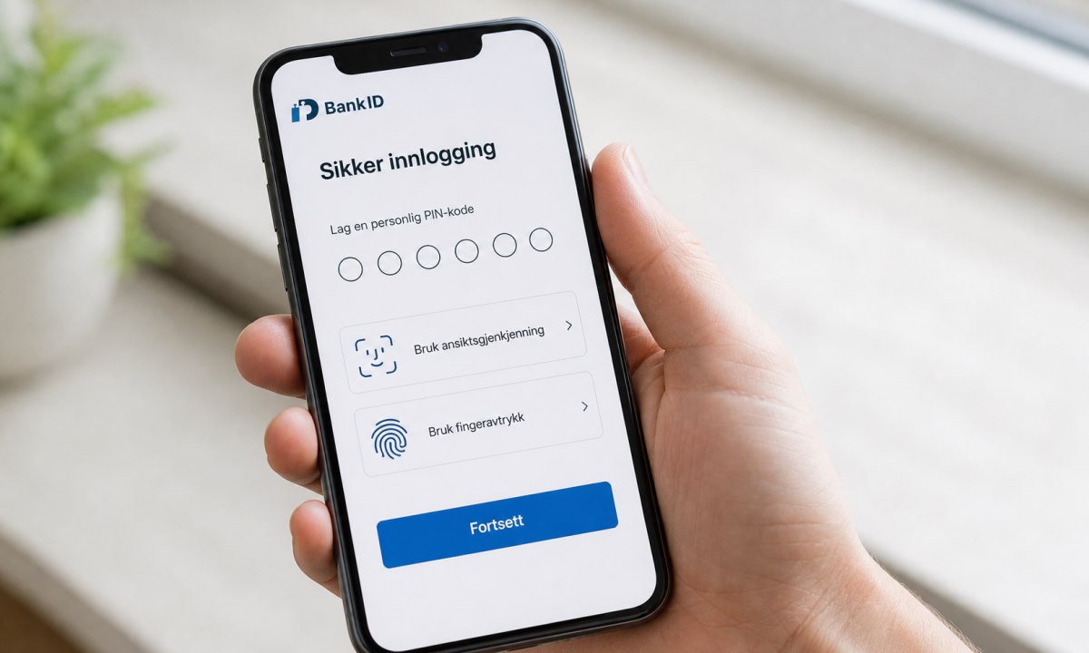 Oppsett av PIN-kode i BankID-appen på mobiltelefon