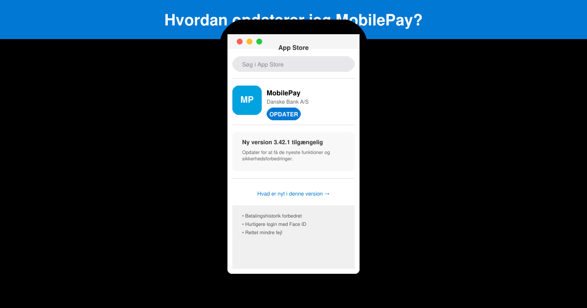 Hvordan opdaterer jeg mobilepay
