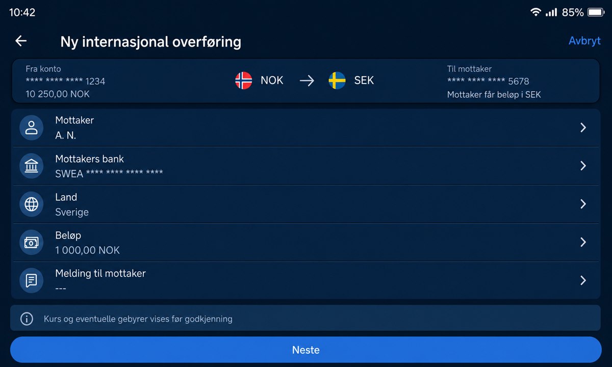 Sende penger til Sverige med Revolut