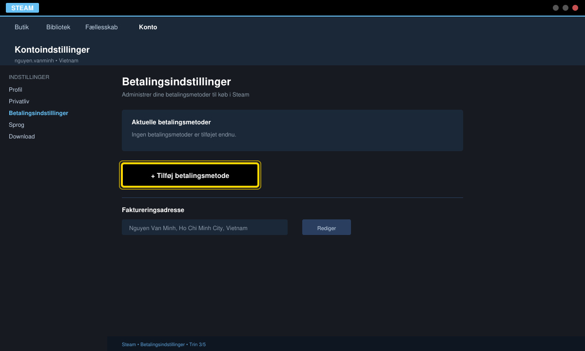 Okno přihlášení do klienta Steam po úspěšné instalaci