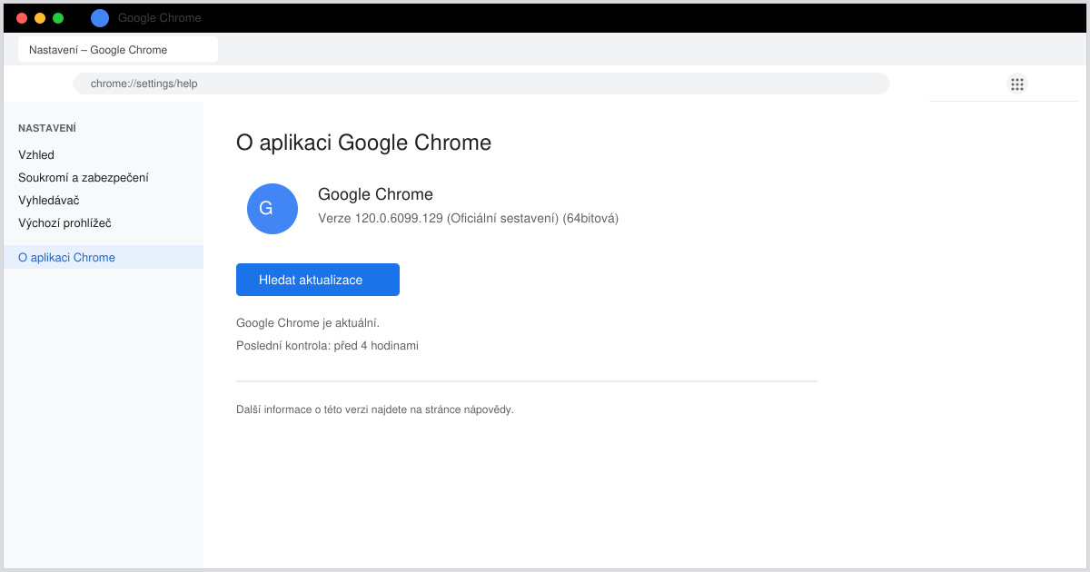 Jak aktualizovat Google Chrome