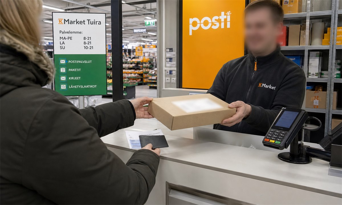 Henkilöllisyyden todistaminen paketin noudossa