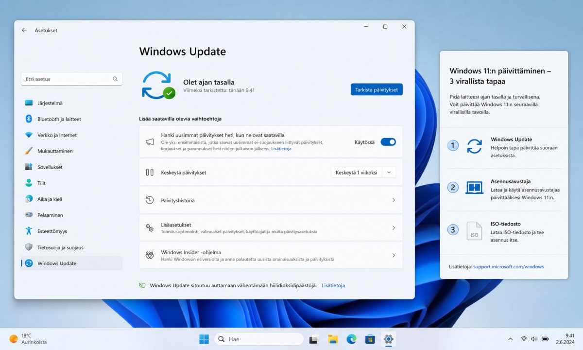 Kuinka päivittää Windows 11