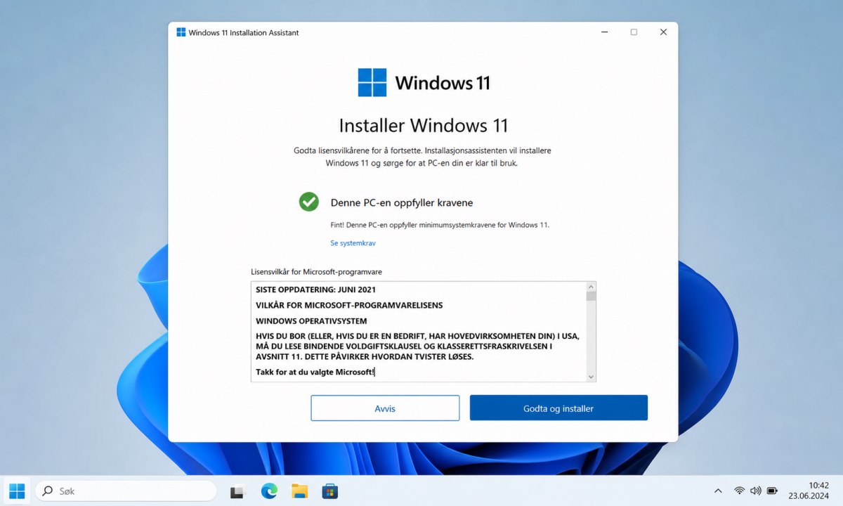 Microsofts installasjonsassistent for Windows 11