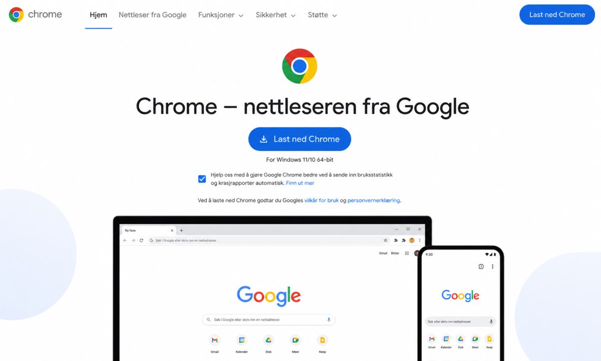 Laste ned Google Chrome
