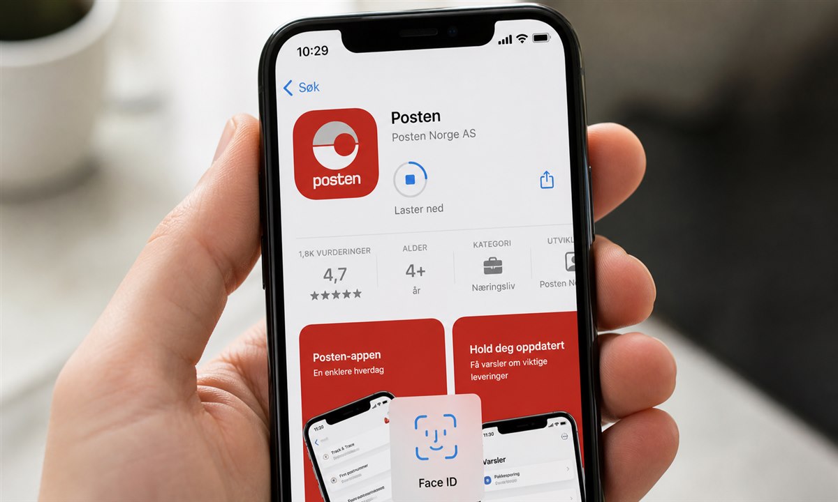 Installere Posten app fra appbutikk