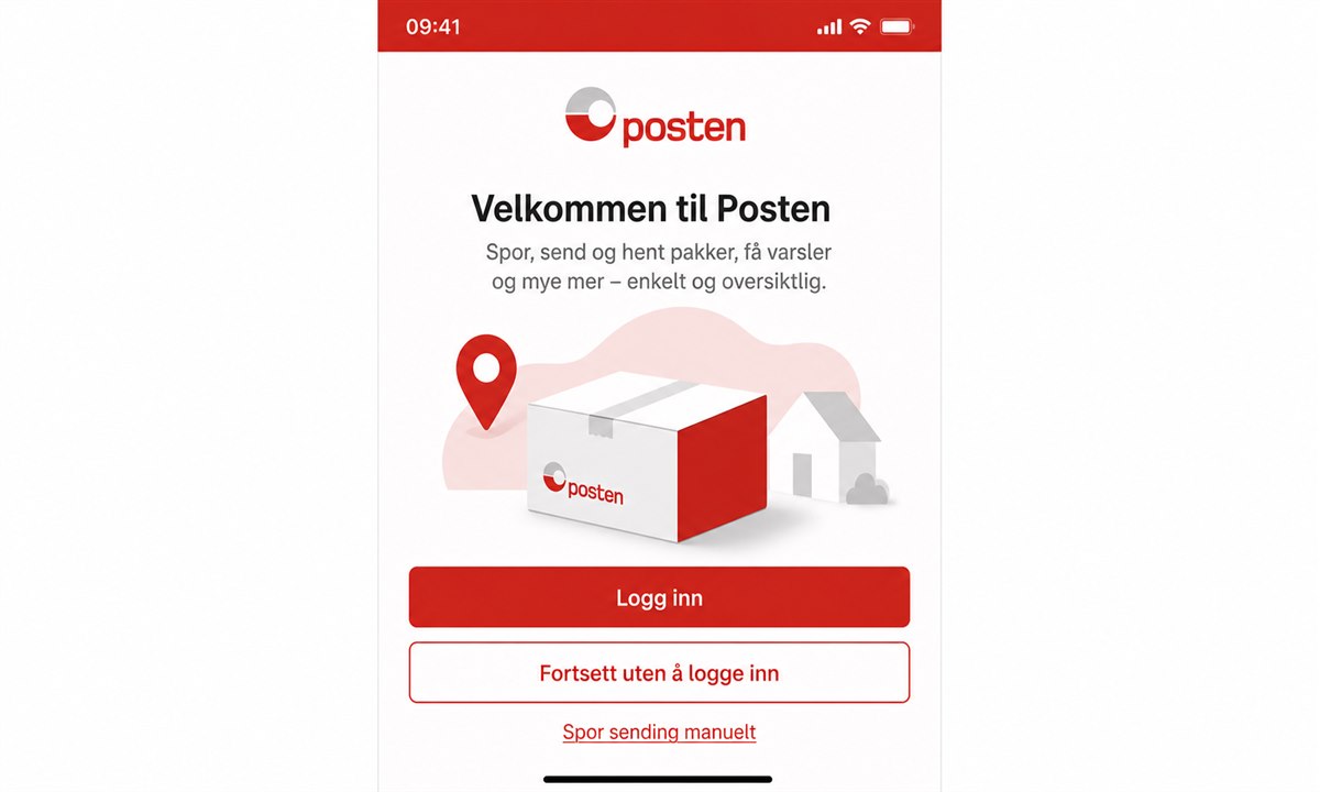 Sette opp Posten app og logge inn