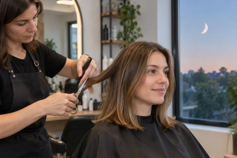Lunárny kalendár strihania vlasov na október 2026: najlepšie dni pre rast, tvar a jednoduchú údržbu