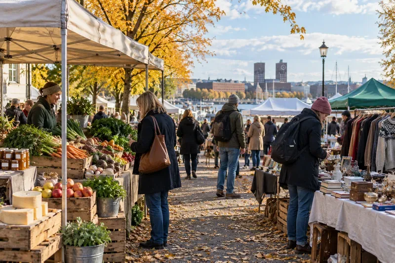 Markeder i Oslo i oktober 2026: Bondens marked, loppemarkeder og byttemarked