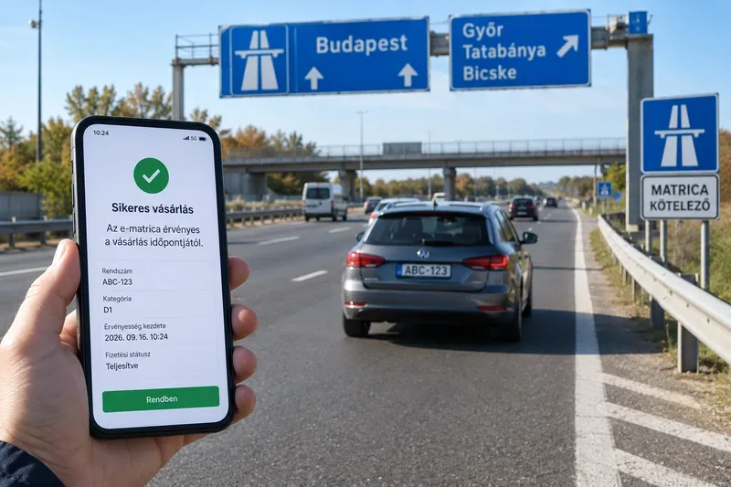 Matrica vásárlása után mikortól használható az autópálya? A 2026-os szabály röviden