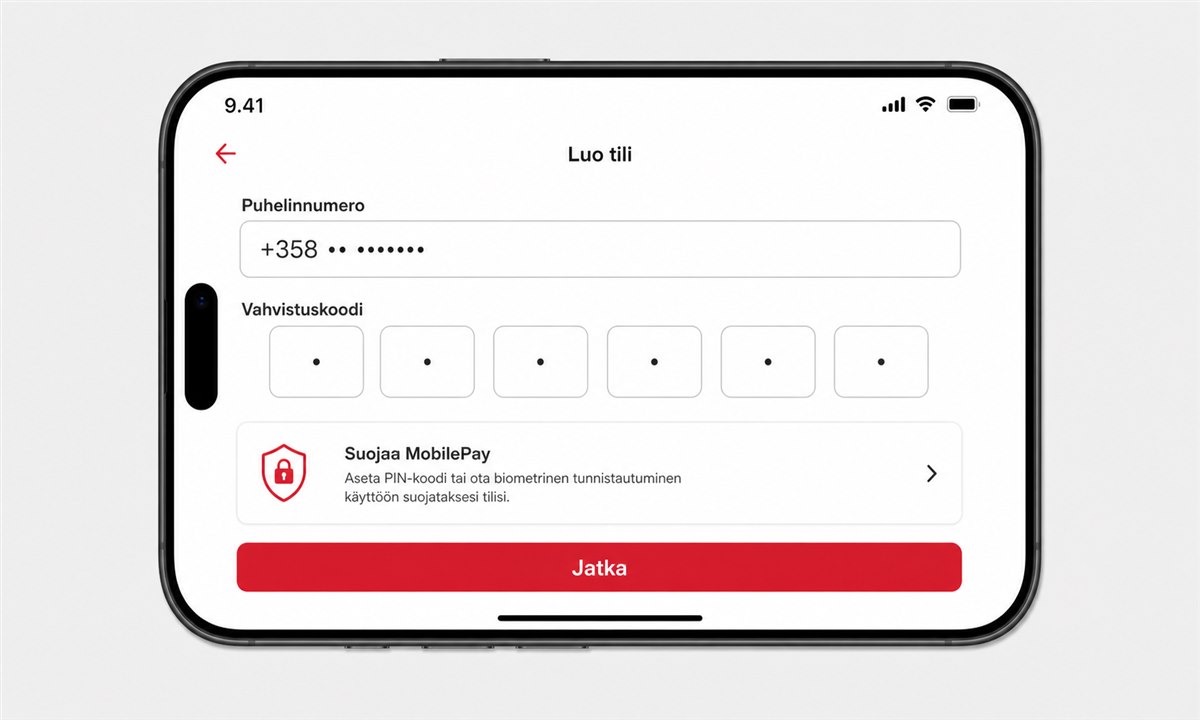 MobilePay rekisteröityminen puhelinnumerolla