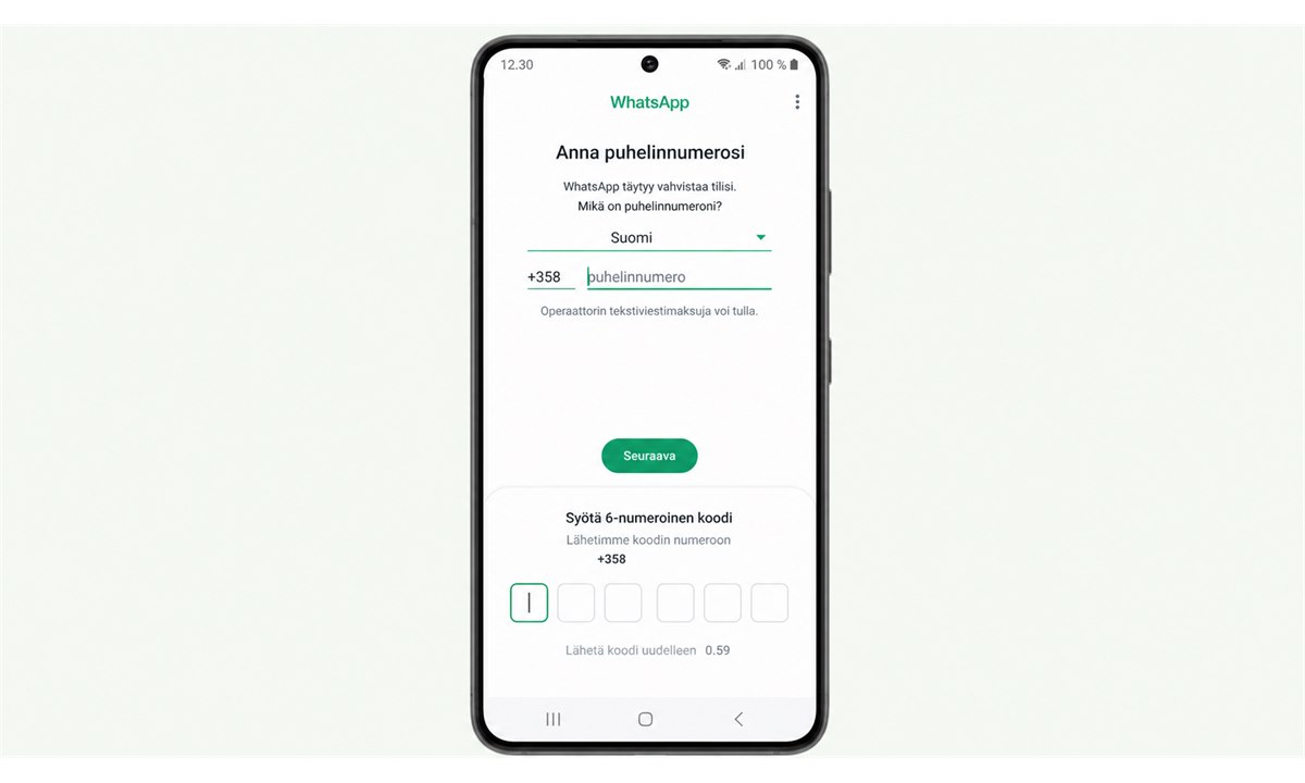 WhatsApp-rekisteröinti puhelinnumerolla ja vahvistuskoodi