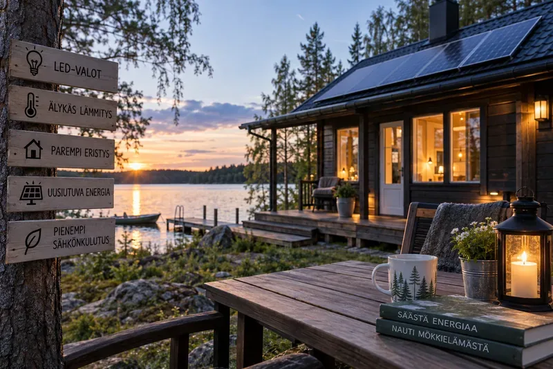 Miten vähentää mökin sähkönkulutusta? Käytännön keinot lämmityksestä saunaan