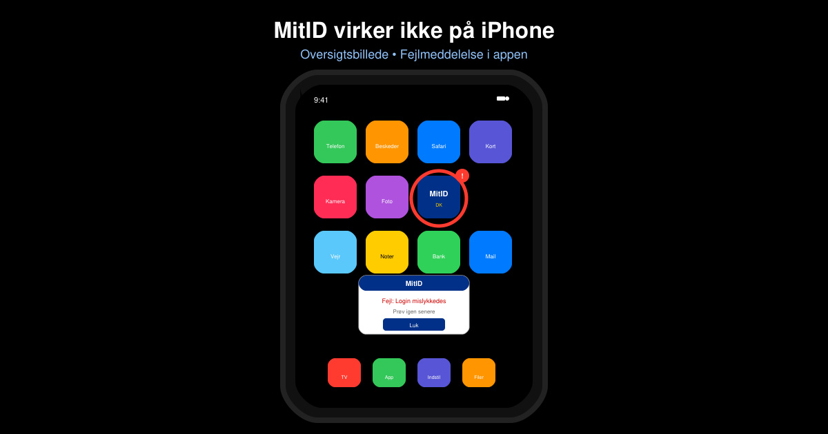 MitID virker ikke på iPhone