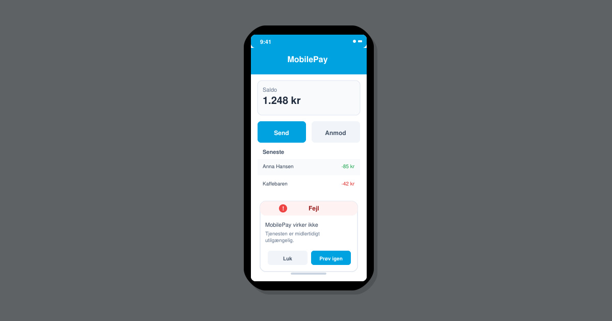 Mobile pay virker ikke