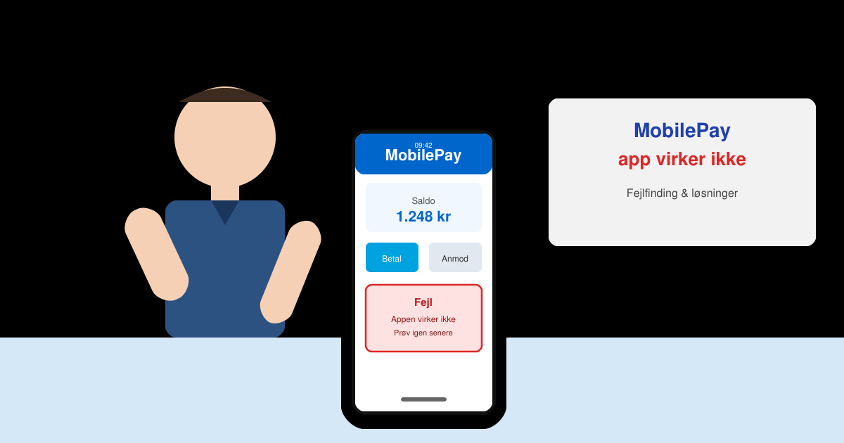 Mobilepay app virker ikke