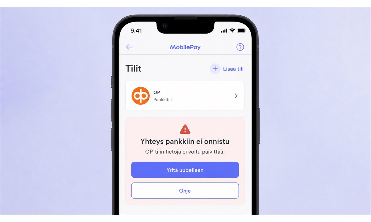 Mobilepay op ei toimi