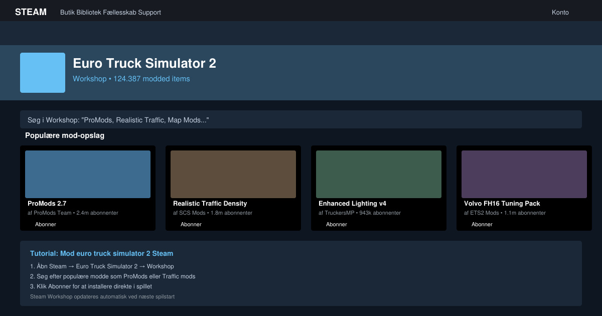 Mod euro truck simulator 2 Steam