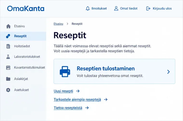Näin tulostat reseptiyhteenvedon OmaKannasta – tarkista nämä ennen tallennusta