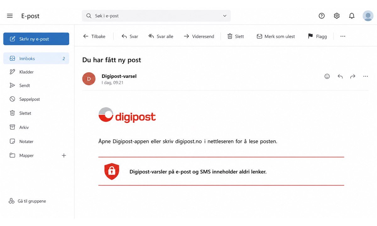 No reply digipost no